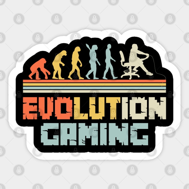 Gaming Evolution Video Gamer Funny Human Evolution Gift Sticker by BadDesignCo